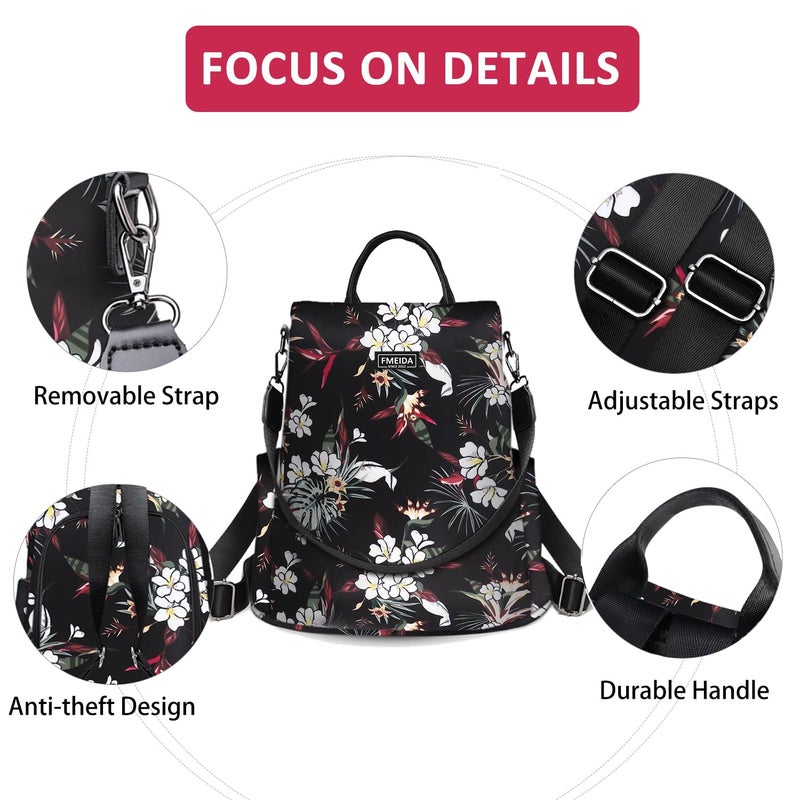 Fmeida Work Backpack for Women Anti Theft Crossbody Bag Waterproof Travel Backpack Lightweight Daypack Fashion Convertible Backpacks Bookbag for College Supplies Mochilas de mujer - Image 3